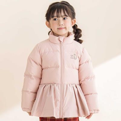 ペプラム付きタフタダウンコート(90~130cm)