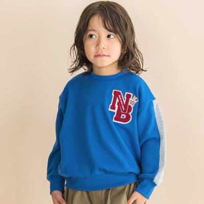 杢裏毛ロゴワッペン付きトレーナー(80~130cm)