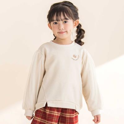 ラメ裏毛チュール袖トレーナー(80~130cm)