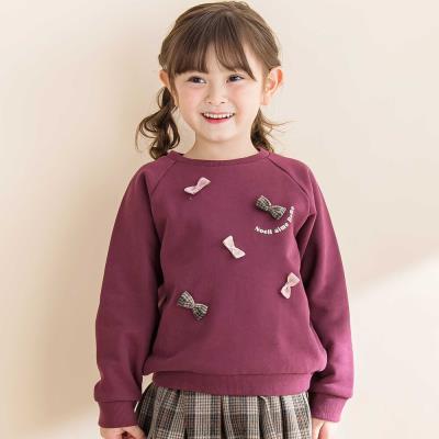 裏毛起毛リボン付きトレーナー(80~130cm)