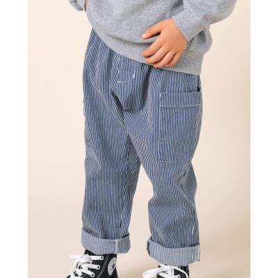 ワッペン 付き ツイル ヒッコリー パンツ (90~130cm)(90cm