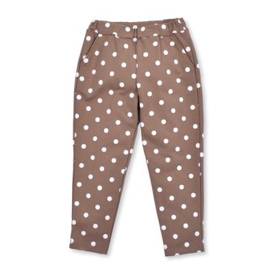 ポケット 付き ドット柄 ベアインレイ ロング パンツ (80~130cm)(80cm