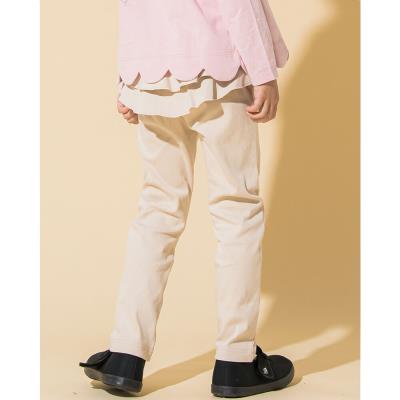 バック フリル 付き ツイル ニット パンツ (80~130cm)(80cm ベージュ  