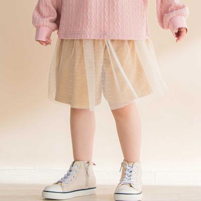 ラメ入りチュールティアードキュロット(80~130cm)