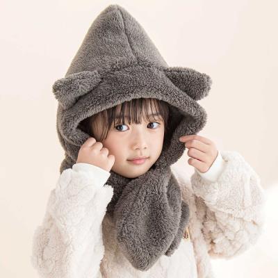 ボアフリースネコウサギフードマフラー