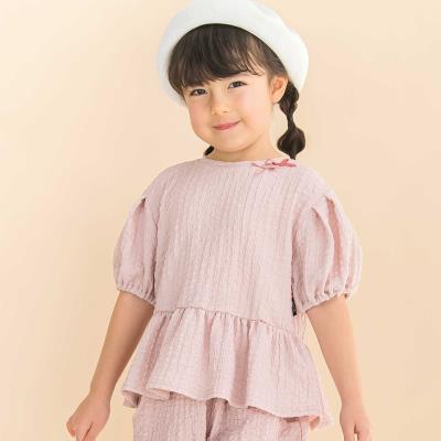 正規品♡ベビモコパンジャガードワンピース♡ブラウン LILY BROWN（リリーブラウン）の「2WAYペプラムジャガード