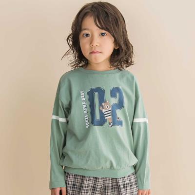 ナンバリング天竺ドロップショルダーTシャツ(80~130cm)