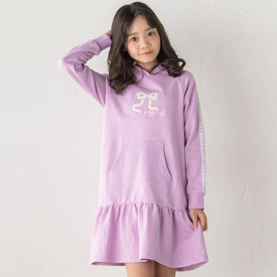 レーステープ袖ラインフード付きワンピース(90~140cm)