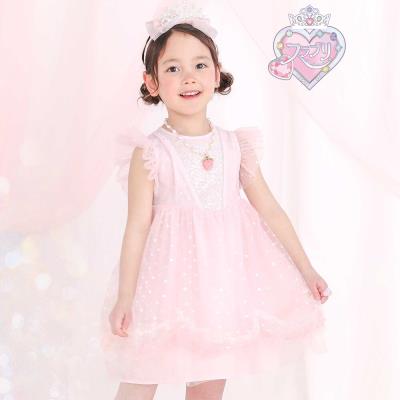 【スラプリ】ラメドット柄チュールワンピース(90~130cm)