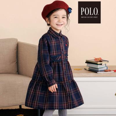 【POLO BCS(ポロ・ビーシーエス)×SLAP SLIP】チェック切り替えワンピース(80~130cm)