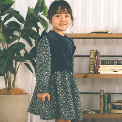 familiar チェック柄ワンピースとボアベストセット 80cm familiar チェック柄ワンピースとボアベストセット 80cm