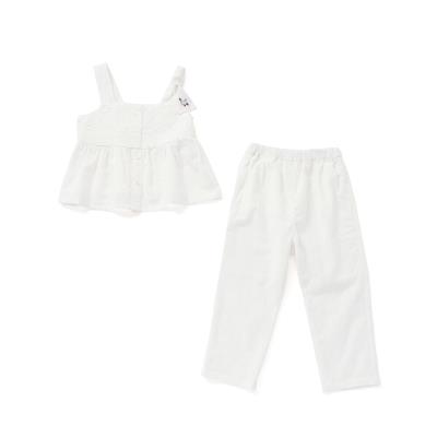 肩リボンビスチェ+パンツレースセットアップ2点セット(80~130cm)