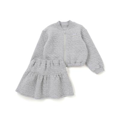 ギュギュっとハート柄キルトジャケット+スカパンセットアップ(90~130cm)