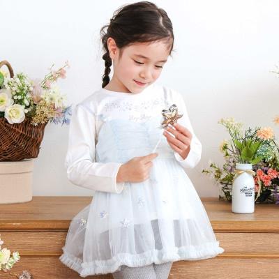 キラキラプリントTシャツ+スパンコールお星さまキャミチュニック2点セット(90~130cm)