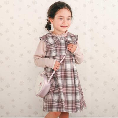 【お揃い】ビッグリボン襟ジャンパースカート(80~130cm)