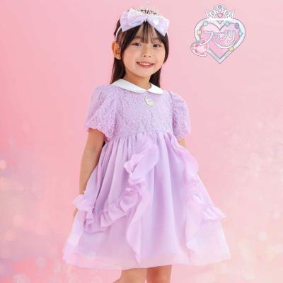 【スラプリ】オーガンジーパフスリーブジャンパースカート(90~130cm)