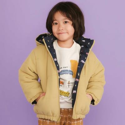 無地プリント柄リバーシブルコート(80~130cm)