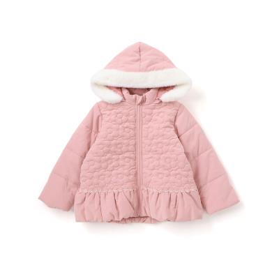 ファー付きフードキルト中綿ジャケット(80~130cm)