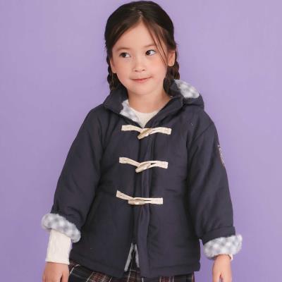 キルトタフタ×チェックファーダッフルコート(80~130cm)