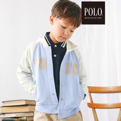 【POLO BCS(ポロ・ビーシーエス)×SLAP SLIPコラボ】フード付きロゴ刺しゅうパーカー(80~130cm)