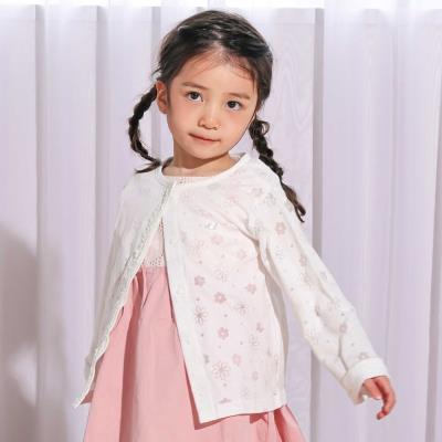 【お揃い】総柄オパール天竺カーディガン(90~130cm)