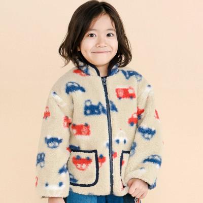 乗り物＆恐竜リバーシブルボアジャケット(80~130cm)