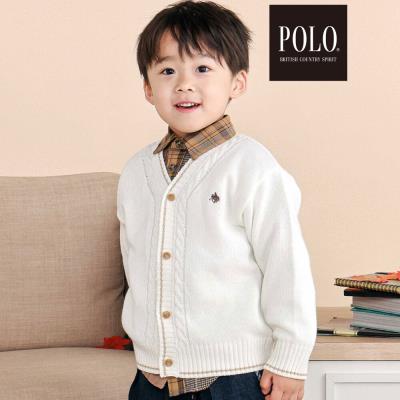 【POLO BCS(ポロ・ビーシーエス)×SLAP SLIP】シンプルニットカーディガン(80~130cm)