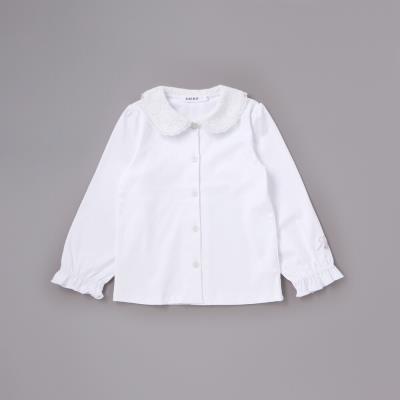 レース襟キラキラお花ボタンキャンディスリーブブラウス(110~130cm)