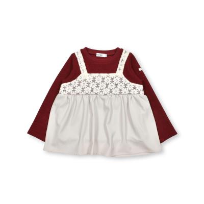 お花レースキャミソールドッキングトレーナー(80~130cm)