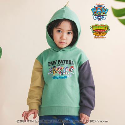 【パウ・パトロール×SLAPSLIP】袖配色恐竜ヒレ付きフーディー(90~130cm)