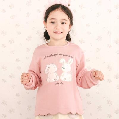 アニマルクマウサギ裾スカラップトレーナー(80~130cm)