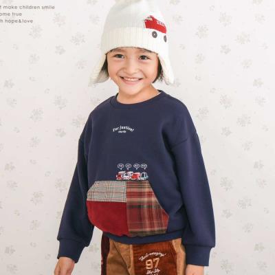 切り替えカンガルーポケットトレーナー(80~130cm)