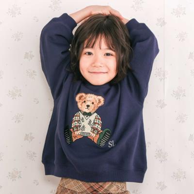 アニマルいろいろクマさん刺しゅうトレーナー(80~130cm)