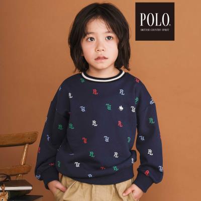 【POLO BCS(ポロ・ビーシーエス)×SLAP SLIPコラボ】プリント総柄トレーナー(80~130cm)