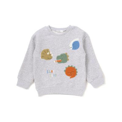 【裏起毛】はたらくくるまイヌ恐竜サガラ刺しゅうトレーナー(80~130cm)