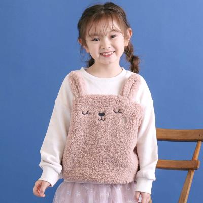 恐竜クマウサギアニマルフェイスボア切り替えトレーナー(80~120cm)