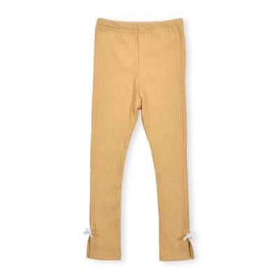 起毛 テレコ リボン チャーム スリット レギンス (80~130cm)