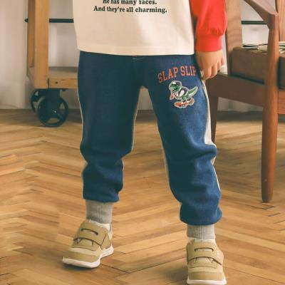 トップス re 美品☆コンビミニ デニムニットラップパンツ 80 長き ブルー
