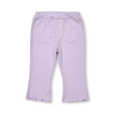 本物の チェック柄おしりハートポケット7分丈パンツ(80~130cm)(80cm パンツ