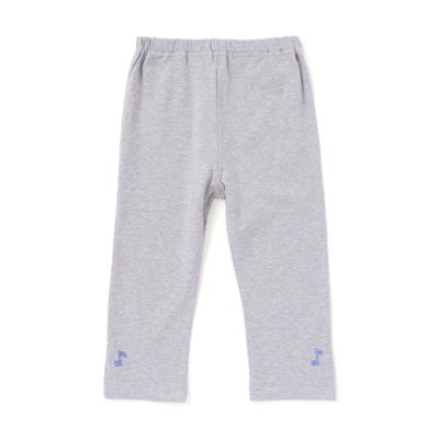 【お揃い】無地花柄スリット裾ホットフィックス7分丈レギンス(80~120cm)