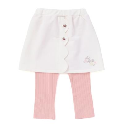 キラッとハートボタン付きフロントスカラップ7分丈スカッツ(80~130cm)