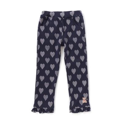 裾フリルお尻ポケットハートがいっぱい総柄パンツ(80~120cm)