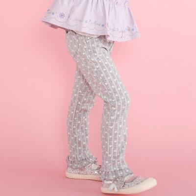 裾フリルお尻ポケットハートがいっぱい総柄パンツ(80~120cm)