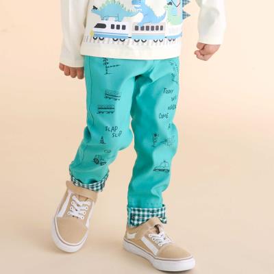 裾折り返しプリントストレッチツイルパンツ(80~130cm)