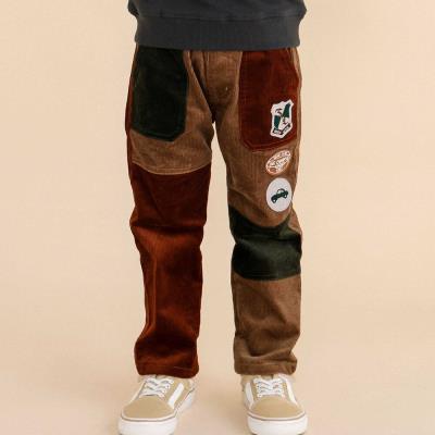 モチーフ切り替えストレッチロングパンツ(80~130cm)