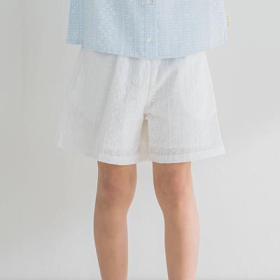 レースチェック柄リボン付ショートパンツ(90~130cm)(90cm