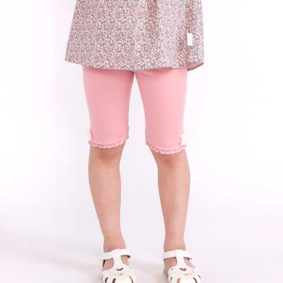 【接触冷感】裾花レース5分丈レギンス(80~130cm)