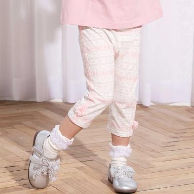 【お揃い】無地&総柄6分丈レギンス(80~130cm)