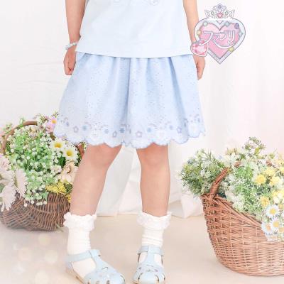 【スラプリ】スカラップレースビジュー付きスカパン(90~130cm)