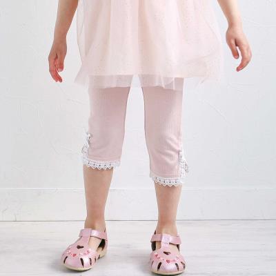 裾レース付き6分丈レギンス(80~130cm)